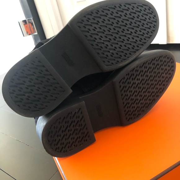 RARE Authentic Hermès Veo Suede Shearing Ankle Black Boots sz 36 - Picture 8 of 9